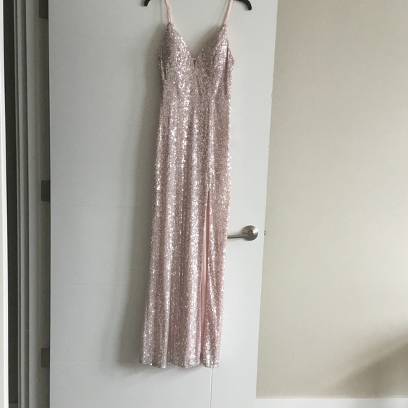 Speechless Dresses & Skirts - Speechless Blush Sequin Maxi Dress